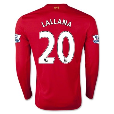 2015-16 Liverpool LALLANA #20 LS Home Soccer Jersey