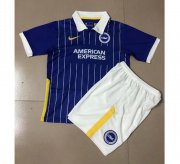 Kids Brighton & Hove Albion 2020-21 Home Soccer Kits Shirt With Shorts