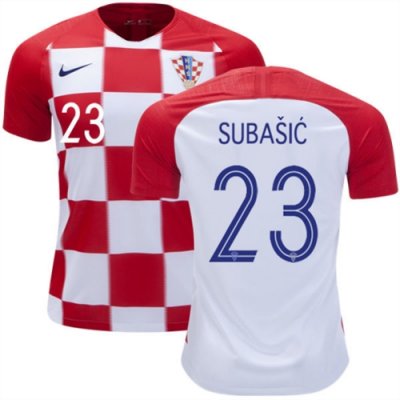 2018 World Cup Croatia Home Soccer Jersey Shirt Danijel Subasic #23