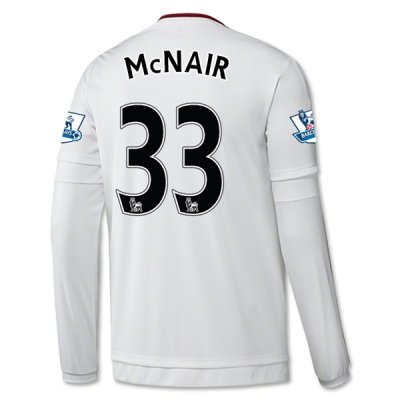 2015-16 Manchester United McNAIR 33 LS Away Soccer Jersey