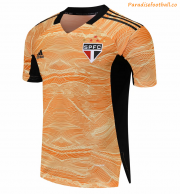 2021-22 Sao Paulo Gaolkeeper Orange Soccer Jersey Shirt