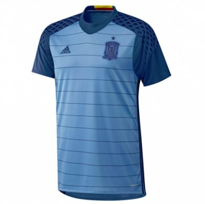 2016 Euro Spain Blue Goalkeeper Soccer Jersey