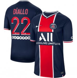 2020-21 PSG Home Soccer Jersey Shirt Diallo #22