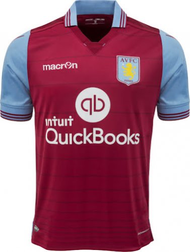2015-16 Aston Villa Home Soccer Jersey
