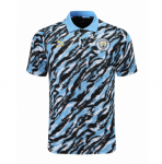 2021-22 Manchester City Black Blue Polo Shirt