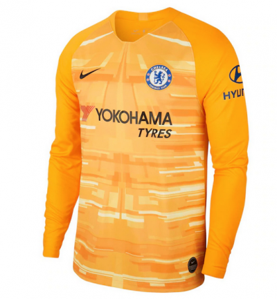 2019-20 Chelsea Long Sleeve Goalkeeper Yellow Soccer Jersey Shirt