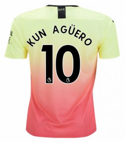 2019-20 Manchester City Third Away Soccer Jersey Shirt Kun Aguero #10