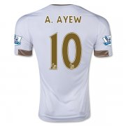 2015-16 Swansea City Home Soccer Jersey A. AYEW 10