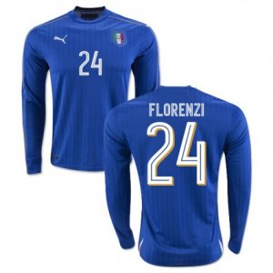 2016 Italy 24 Florenzi LS Home Soccer Jersey