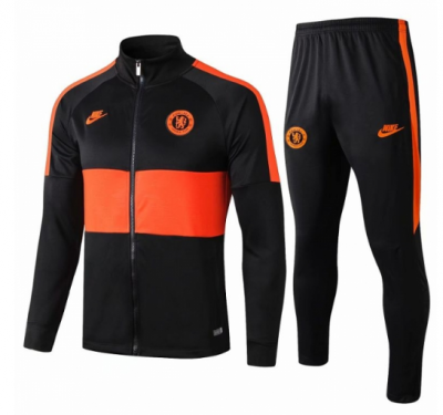 2019-20 Chelsea Black Orange Training Suits (Jacket+Pants)