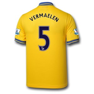 13-14 Arsenal #5 VERMAELEN Away Yellow Jersey Shirt 13-14 Arsenal #5 VERMAELEN Away Yellow Jersey Shirt