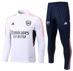 2022-23 Arsenal White Training Kits Sweatshirt with Pants