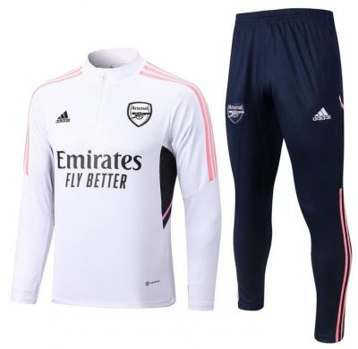 2022-23 Arsenal White Training Kits Sweatshirt with Pants