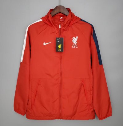 2021-22 Liverpool Red Windbreaker Hoodie Jacket