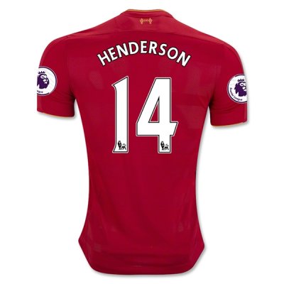 2016-17 Liverpool 14 HENDERSON Home Soccer Jersey