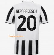 2021-22 Juventus Home Soccer Jersey Shirt with BERNARDESCHI 20 printing