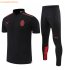 2021-22 AC Milan Black Polo Kits Shirt with Pants
