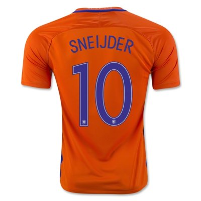 2016 Euro Netherlands SNEIJDER 10 Home Soccer Jersey
