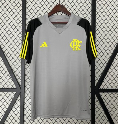 2024-25 Flamengo Grey Pre-Match Training Shirt