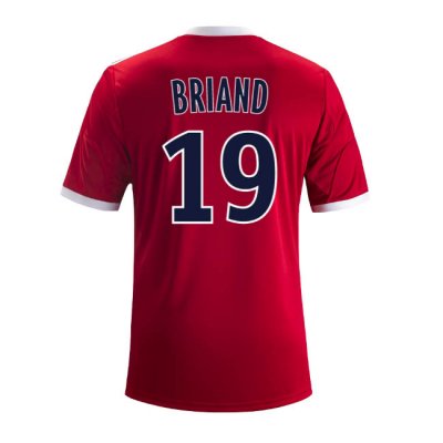 13-14 Olympique Lyonnais #19 Briand Away Red Jersey Shirt