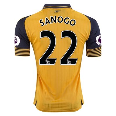 Arsenal 2016-17 22 SANOGO Away Soccer Jersey
