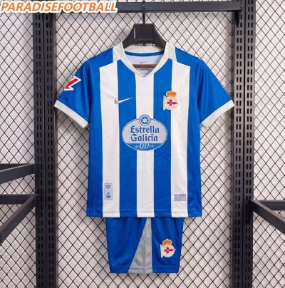 2026-27 Deportivo La Coruña Home Kids Soccer Kits Shirt With Shorts