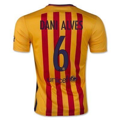 2015-16 Barcelona DANI ALVES 6 Away Soccer Jersey