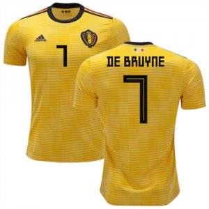 2018 World Cup Belgium Away Soccer Jersey Shirt Kevin De Bruyne #7
