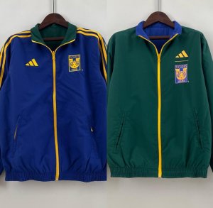 2023-24 Tigres Blue Green Trench Coat Reversible Jacket