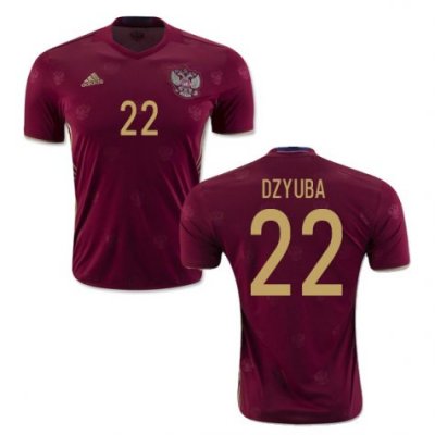2016 Russia Dzyuba 22 Home Soccer Jersey
