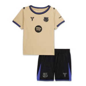 2025-26 Barcelona Kids Away Soccer Kits Shirt With Shorts