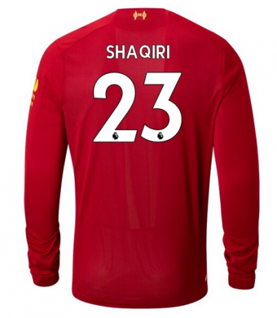 Xherdan Shaqiri #23 Liverpool 2019-20 Long Sleeve Home Soccer Jersey