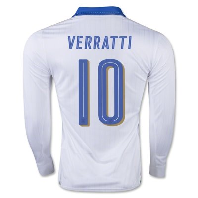 2016 Italy VERRATTI #10 LS Away Soccer Jersey