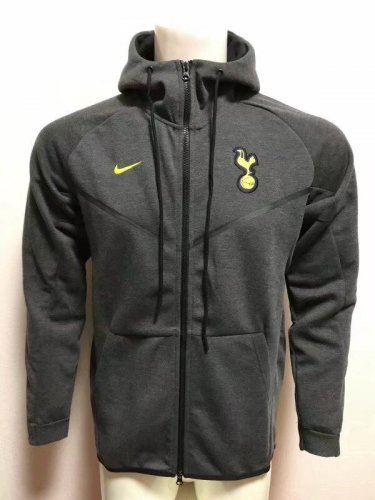 2017-18 Tottenham Hotspur Dark Grey Hoody Jacket