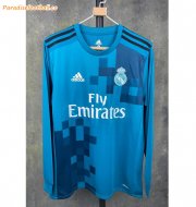 2017-18 Real Madrid Retro Long Sleeve Third Away Soccer Jersey Shirt Player Version