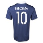 2014 France BENZEMA#10 Home Navy soccer Jersey Shirt