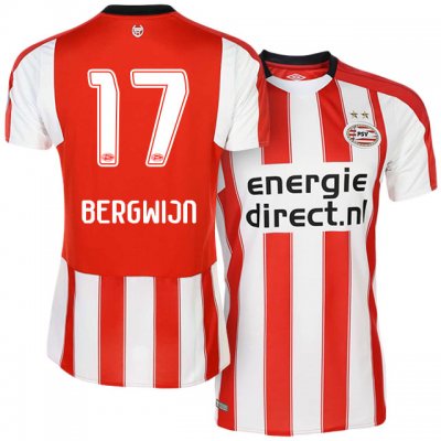 2017-18 PSV Eindhoven #17 Steven Bergwijn Home Soccer Jersey