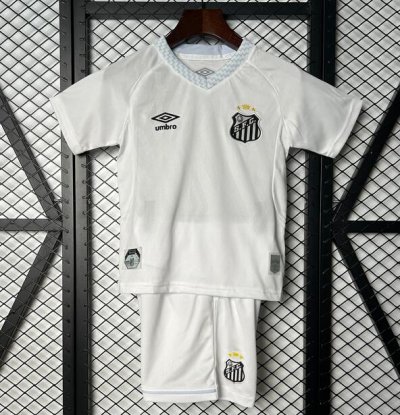 2025-26 Santos FC Kids Home Soccer Kits Shirt With Shorts
