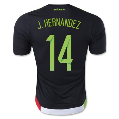 2015 Mexico J. HERNANDEZ #14 Home Soccer Jersey