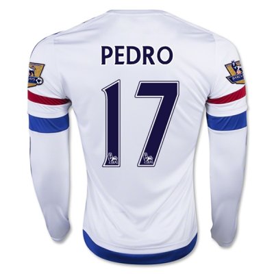 2015-16 Chelsea PEDRO #17 LS Away Soccer Jersey