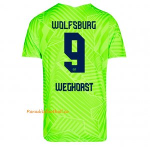 2021-22 Wolfsburg Home Soccer Jersey Shirt with Weghorst 9 printing
