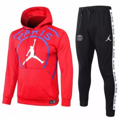 2020-21 Paris Jordan Red Training Suit Hoodie Shirt with Pants