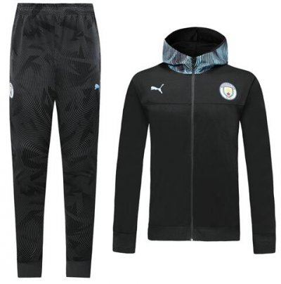 2019-20 Manchester City Black Training Kit (Hoodie Jacket+Trouser)
