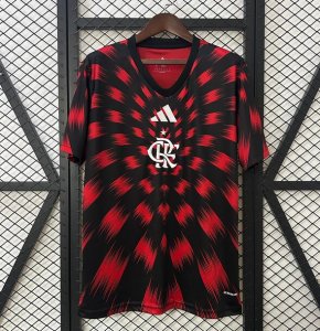 2025-26 Flamengo Red Black Pre-Match Training Shirt