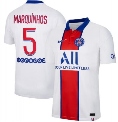 2020-21 PSG Away Soccer Jersey Shirt Marquinhos 5