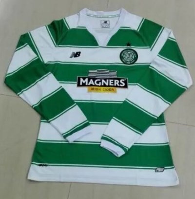 2015-16 Celtic Home Soccer Jersey LS