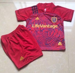 Kids Real Salt Lake 2020-21 Home Soccer Kits Shirt With Shorts