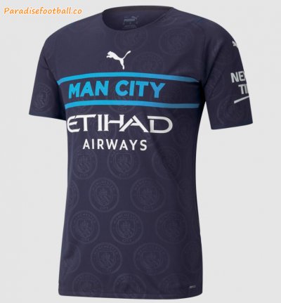 2021-22 Manchester City Third Away Soccer Jersey Shirt Player Version