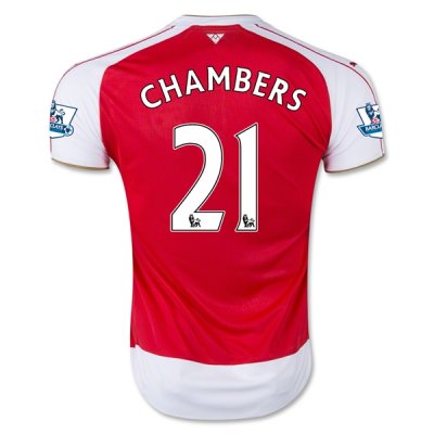 2015-16 Arsenal CHAMBERS 21 Home Soccer Jersey