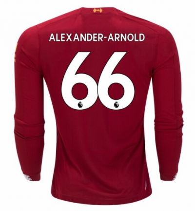 Trent Alexander-Arnold #66 2019-20 Liverpool Home Long Sleeve Soccer Jersey Shirt